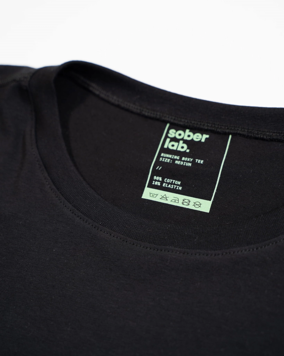 Running Boxy Tee / Black