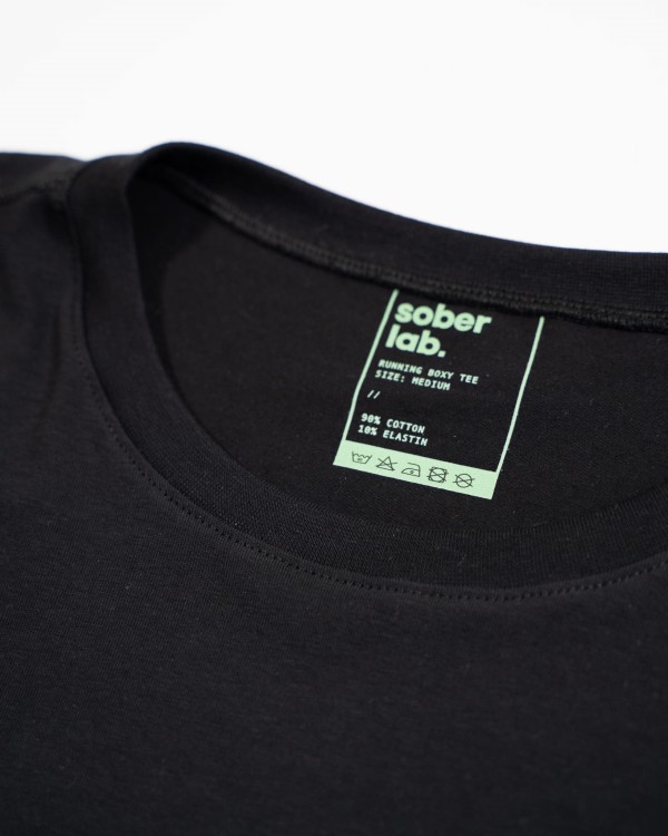 Running Boxy Tee / Black
