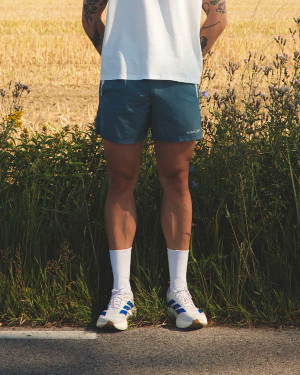 Perforated Light Shorts / Metalic