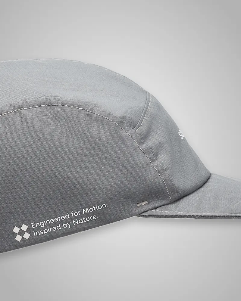 Bok czapki 5 Panels Cap Steel Grey z nadrukiem i daszkiem